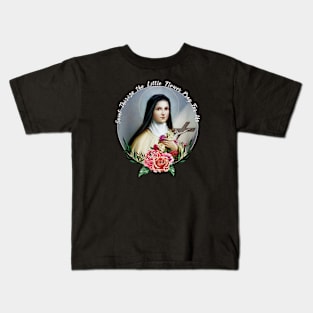 St Therese of Lisieux Little Flower Rose Catholic Saint Kids T-Shirt